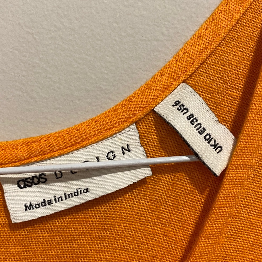 ASOS NWT Vibrant Orange Maxi Dress - Picture 7 of 7